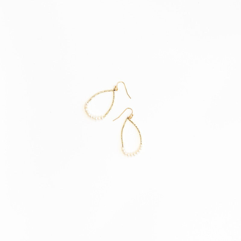 Teardrop Pearl Earrings | Semi Precious Stone Earrings | Stephanos
