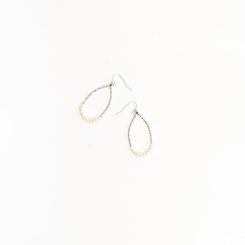 Teardrop Pearl Earrings | Semi Precious Stone Earrings | Stephanos