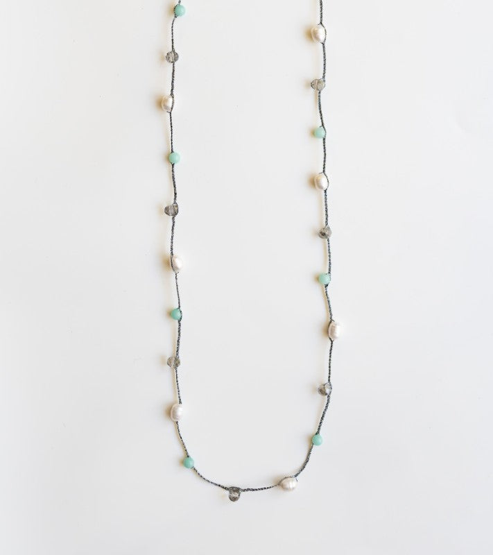 Pearl Stone Necklace | Pearl Cord Necklace | Stephanos