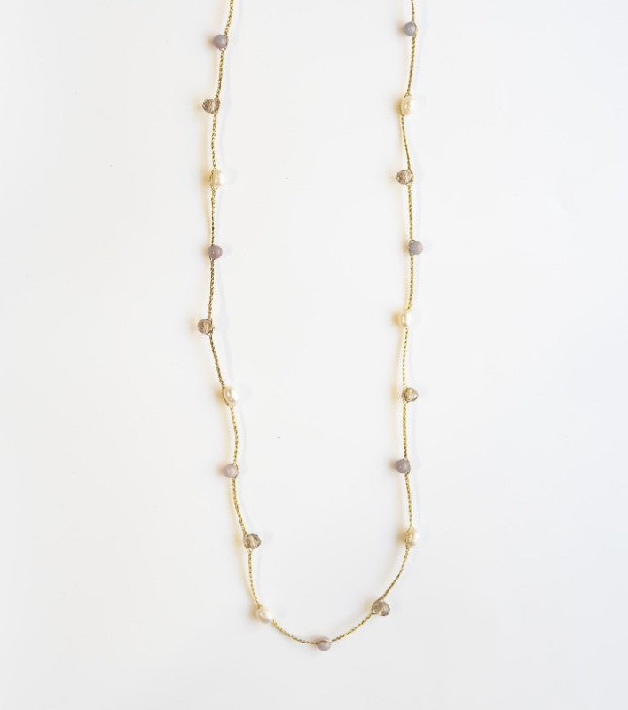Pearl Stone Necklace | Pearl Cord Necklace | Stephanos