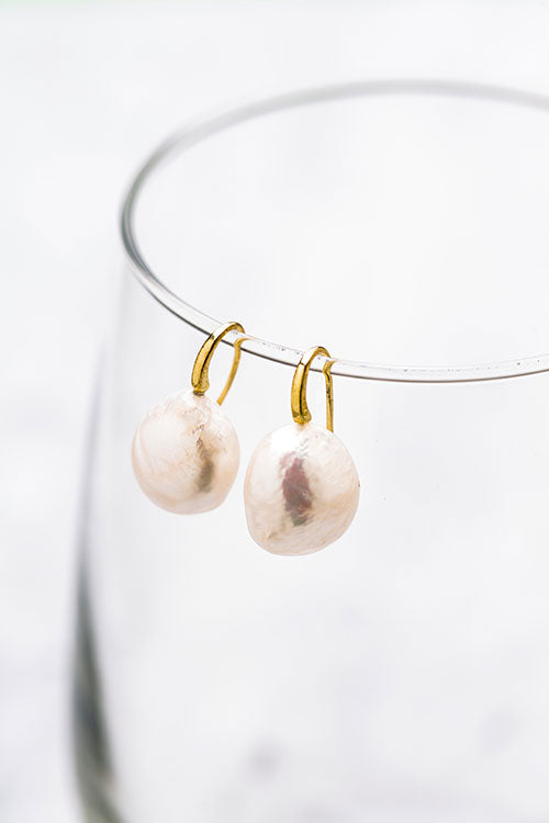 Baroque Pearl Earrings | Teardrop Pearl Earrings | Stephanos