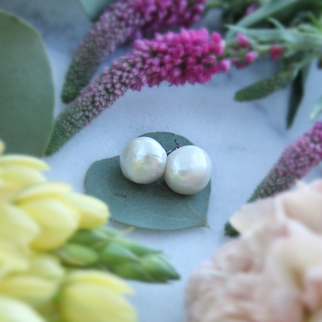 Baroque Pearl Earrings | Baroque Pearl Stud Earrings | Stephanos